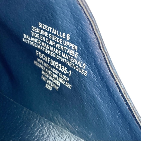 Vintage Coastal Cowgirl Western Navy Blue Suede Leather Mule Heels Size 6 - Picture 8 of 16